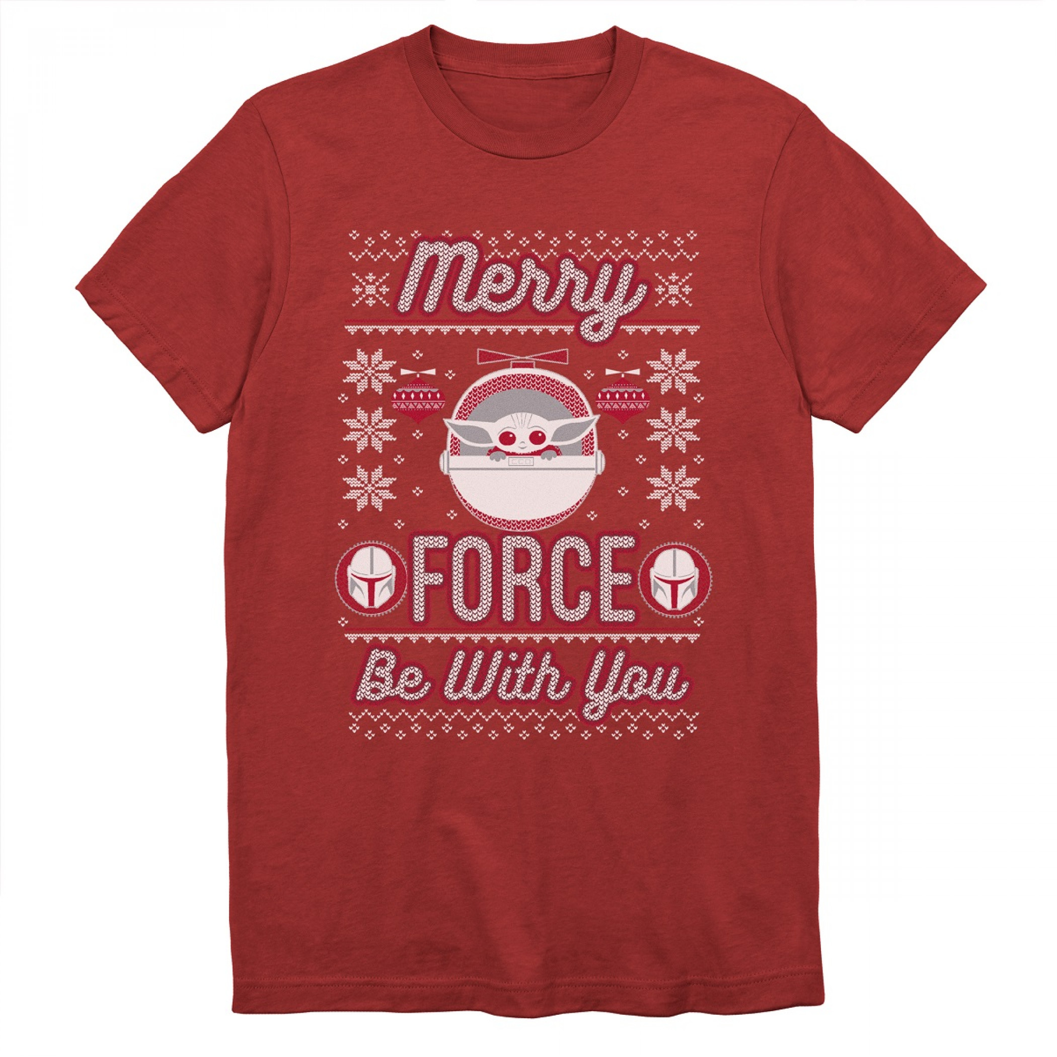 Star Wars Mandalorian The Child Merry FORCE Be with You T-Shirt